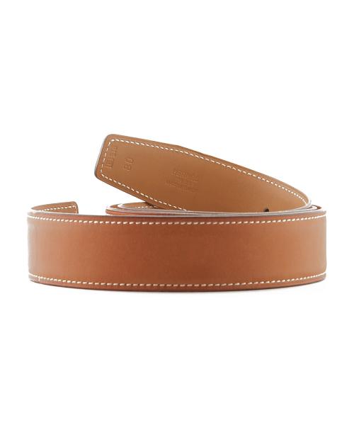 Hermès 32mm Reversible Cognac / Light Brown Leather Belt Strap - Hermès ...