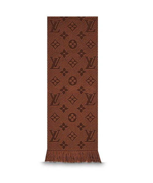 Logomania silk scarf Louis Vuitton Brown in Silk - 28414112